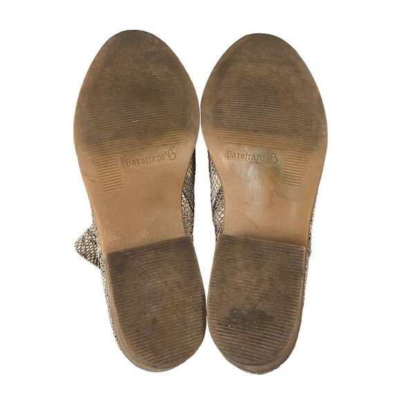 BareTraps Grafton Ankle Boots Women's Size 9.5 Tan Snake Embossed - Picture 11 of 13